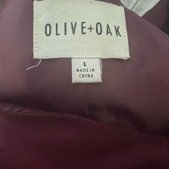 Olive + Oak Maroon Faux Suede Dress‎ L - Picture 3 of 5